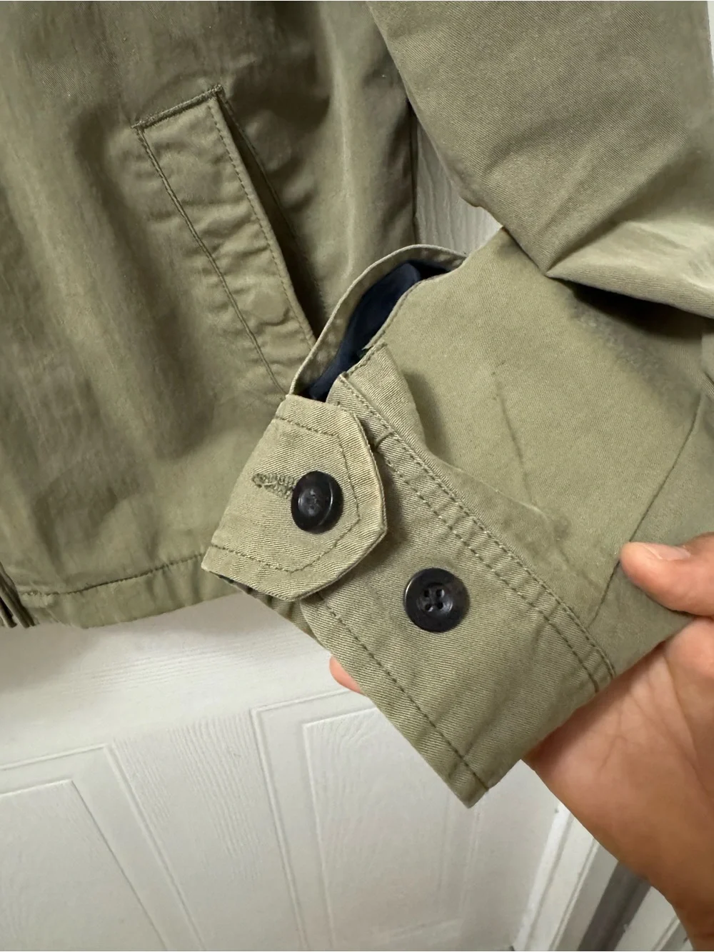 Gant Men's Olive Green Lightweight Zip Jacket